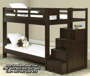 Tempat Tidur Tingkat Minimalis Kayu Jati