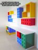 Meja Belajar Kayu Model Desain Lego