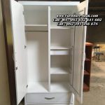 Lemari Pakaian Anak Minimalis Putih 2 Pintu