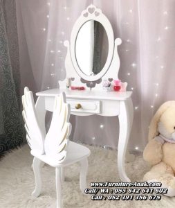 Meja Rias Anak Cantik Warna Putih