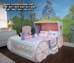 Tempat Tidur Anak Perempuan Pink Custom Nama