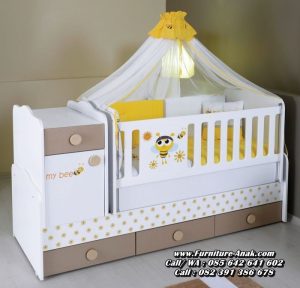 Tempat Tidur Bayi Minimalis Karakter Lucu