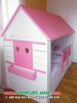 Tempat Tidur Anak Perempuan Model Rumah Lucu
