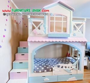 Tempat Tidur Tingkat Anak Karakter Kuda Pony