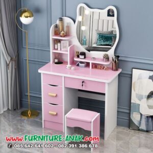 Meja Rias Anak Hello Kitty Pink