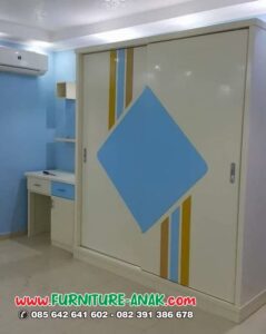 Lemari Pakaian Anak Minimalis Pintu Sliding