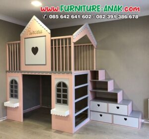 Tempat Tidur Anak Perempuan Rumah Princess