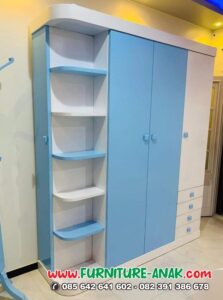 Lemari Pakaian Anak Laki- Laki Warna Biru