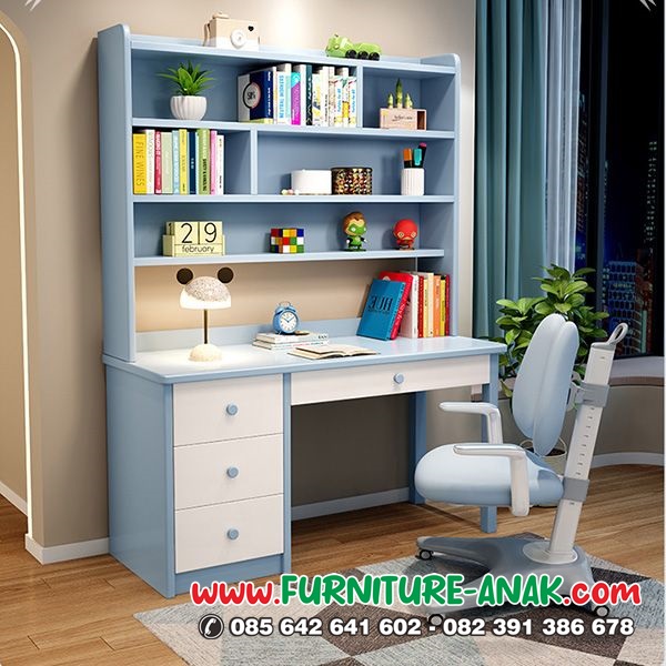Meja Belajar Anak Laki Laki Warna Biru