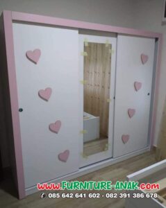 Almari Baju Anak Minimalis Pintu Sliding
