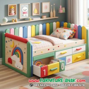 Tempat Tidur Anak Cantik Warna Warni
