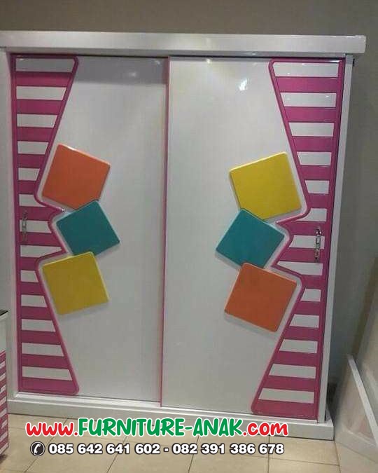 Lemari Pakaian Anak 2 Pintu Sliding